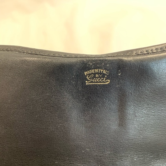 GUCCI black logo leather and canvas checkbook main image 0